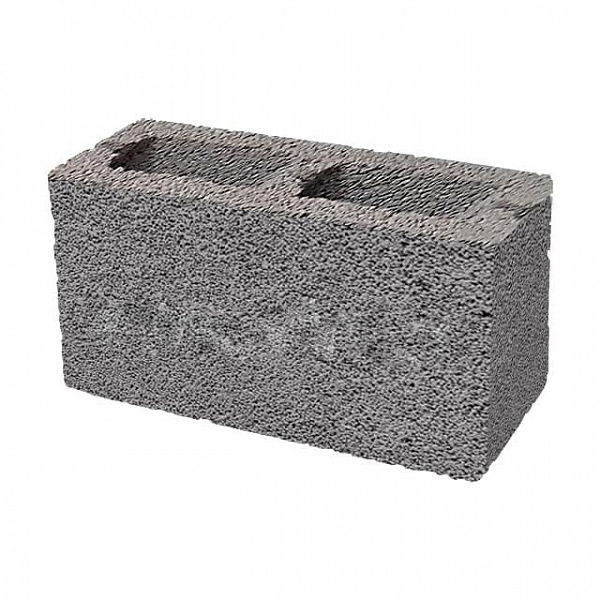 Камень стеновой пустотелый 2пустотный керамз-бет390x120x188 мм
