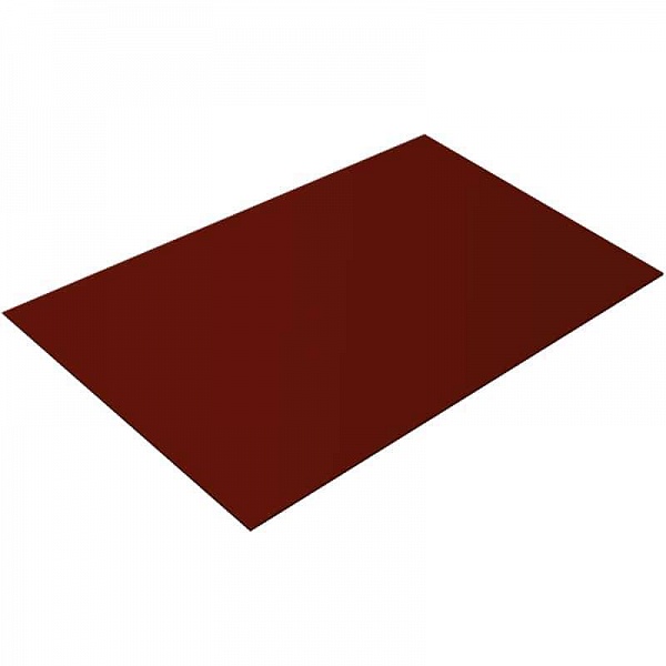 Плоский лист 0,45 PE с пленкой RAL 3009 оксидно-красный