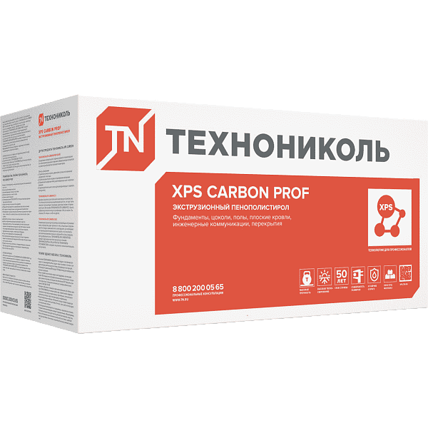 XPS Технониколь Carbon Prof 1180x580x80 мм L-кромка