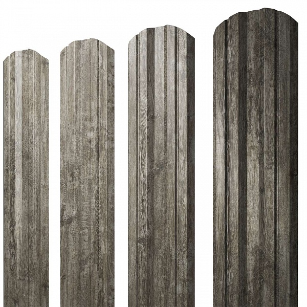 Штакетник Twin фигурный 0,45 Print Elite Nordic Wood
