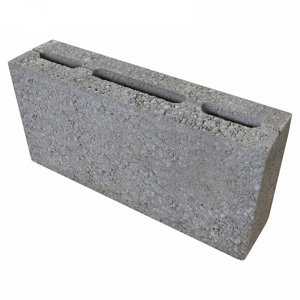 Камень стеновой пустотелый 3пустотный керамз-бет390x80x188 мм